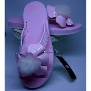 UGG Kids Poppy seashell pink flip flops 3 kids